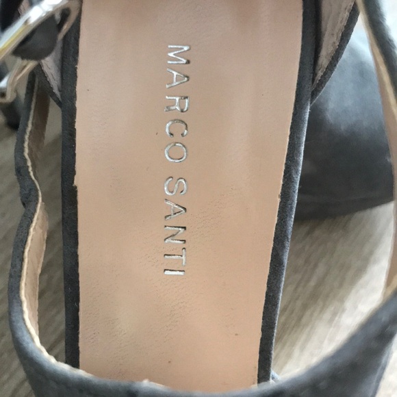 Heeled Grey peeptoe booties - Picture 2 of 6